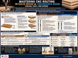 Mastering CNC Routing on Solid Wood vs. Engineered Wood: Tooling, Feeds, and Speeds