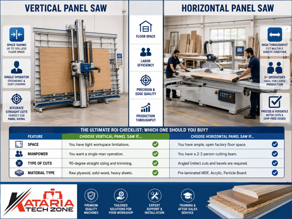 Maximizing Workshop ROI: How to Choose Between a Vertical and Horizontal Panel Saw