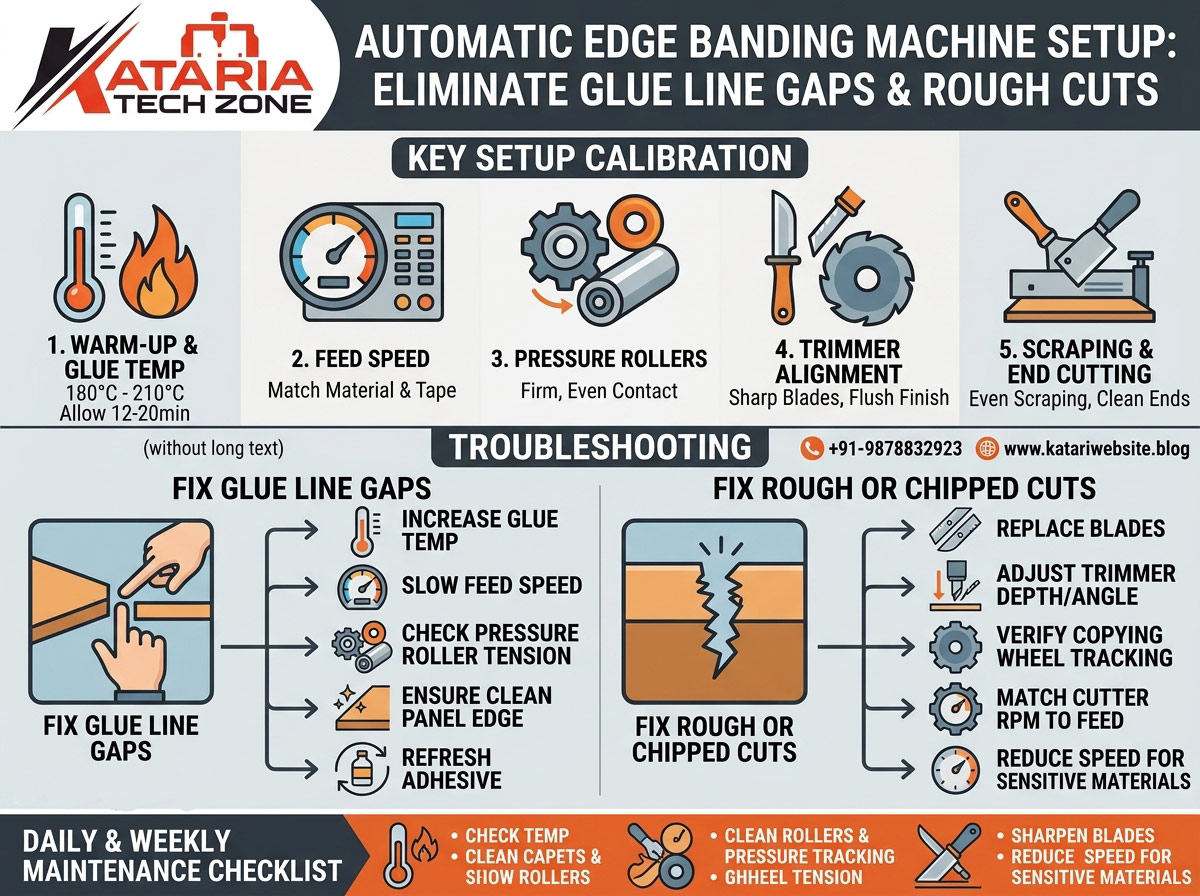 Automatic Edge Banding Machine Setup: How to Eliminate Glue Line Gaps and Rough Cuts (Troubleshooting)