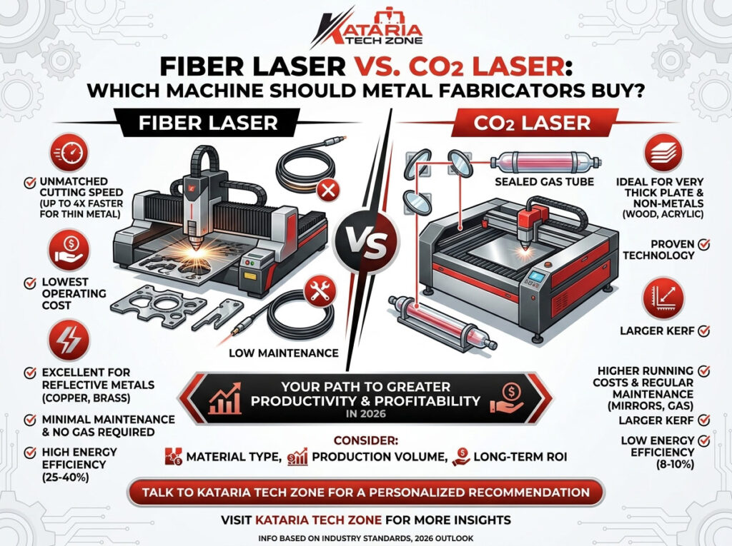 Fiber Laser vs. CO2 Laser Cutting: Which Machine Should Metal Fabricators Buy?