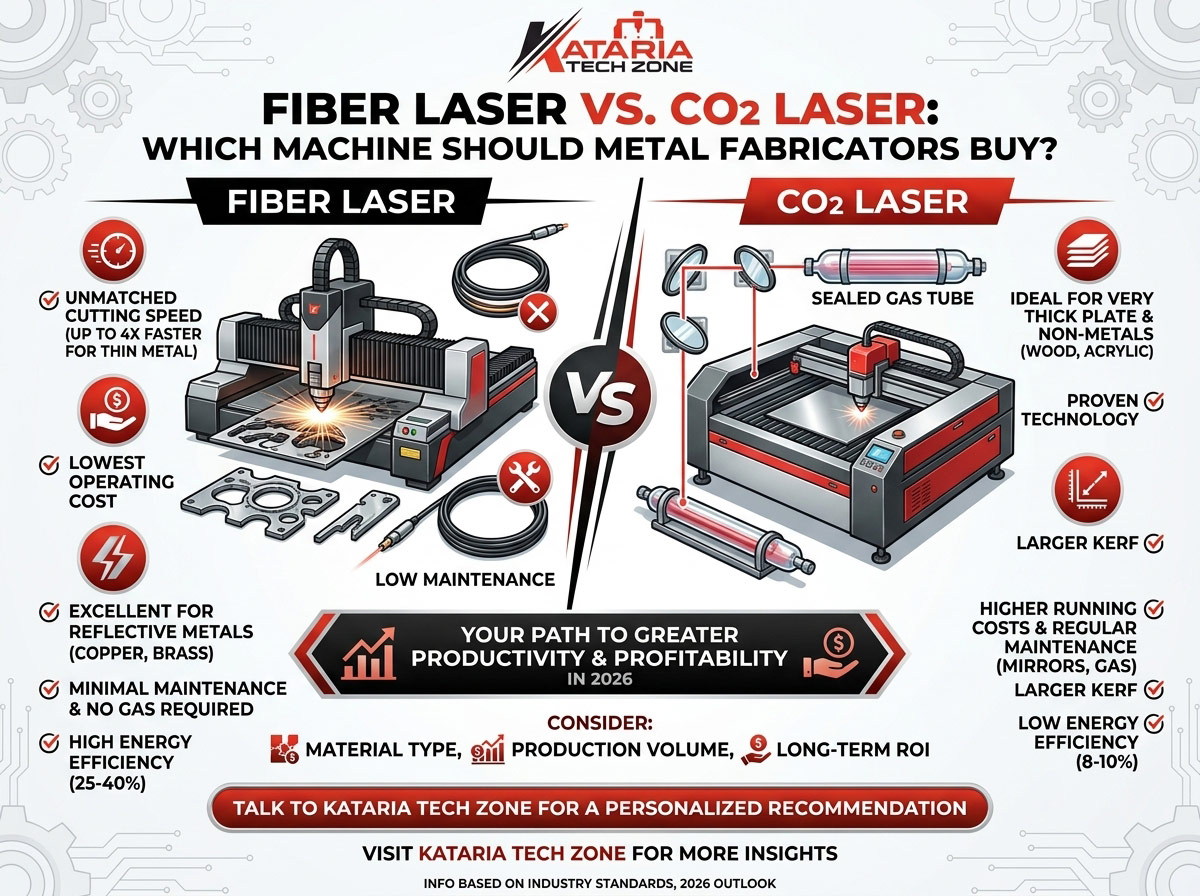 Fiber Laser vs. CO2 Laser Cutting: Which Machine Should Metal Fabricators Buy?