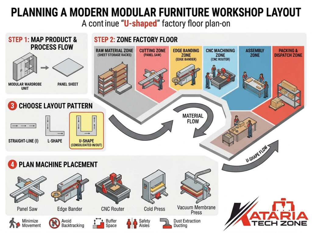 How to Plan the Workshop Layout for a Modern Modular Furniture Factory