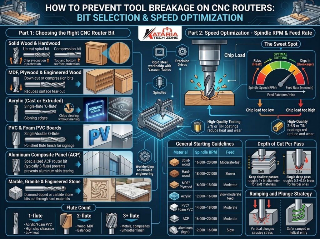 How to Prevent Tool Breakage on CNC Routers: Bit Selection & Speed Optimization