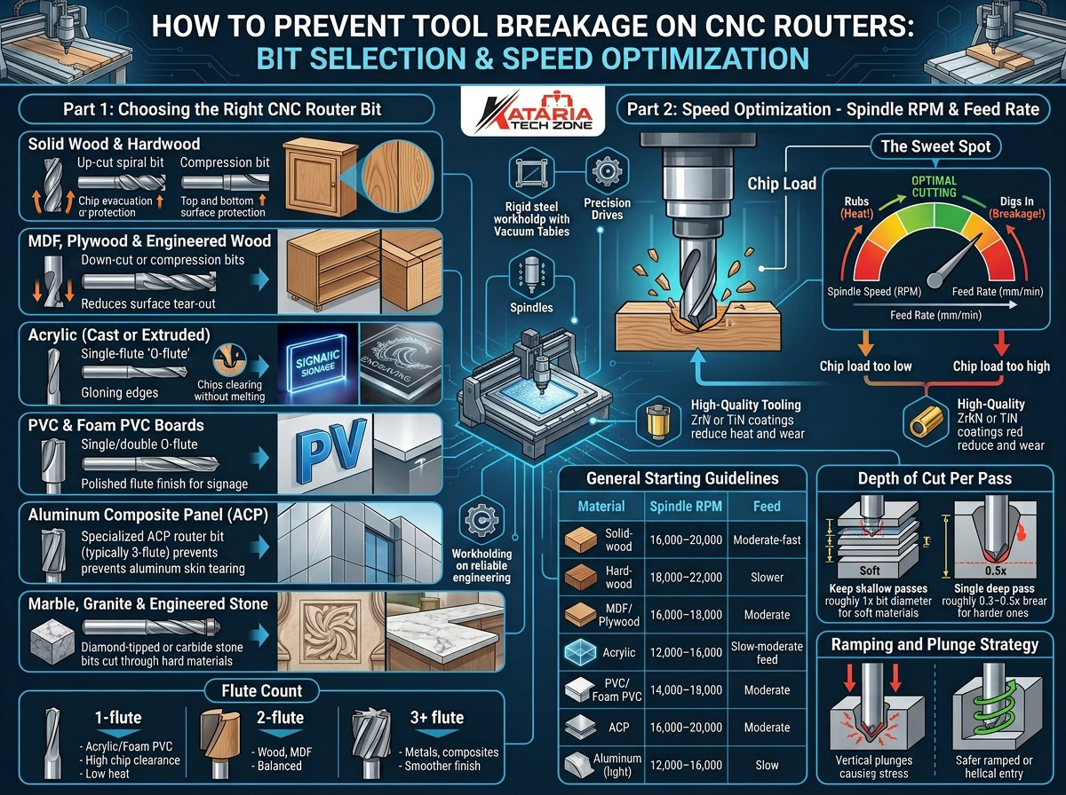 How to Prevent Tool Breakage on CNC Routers: Bit Selection & Speed Optimization