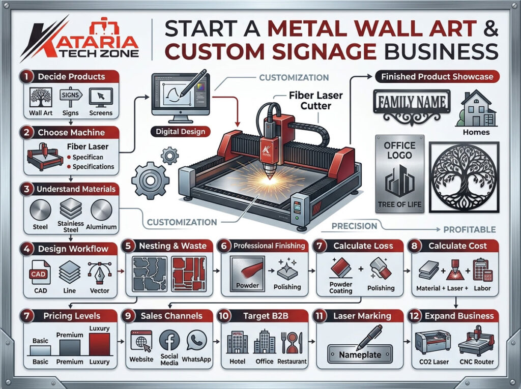 How to Start a Metal Wall Art & Custom Signage Business Using Fiber Laser Cutters