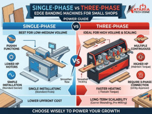 Single-Phase vs. Three-Phase Edge Banding Machines for Small Woodworking Shops