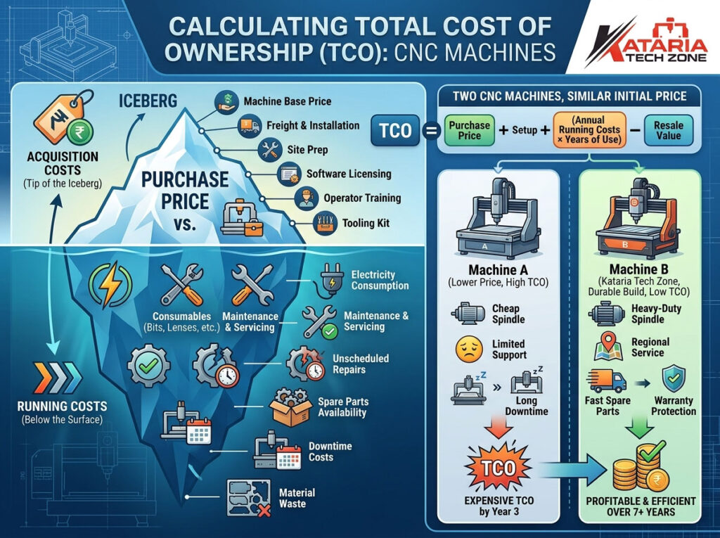 Calculating Total Cost of Ownership (TCO): Purchase Price vs. Running Costs of CNC Machines