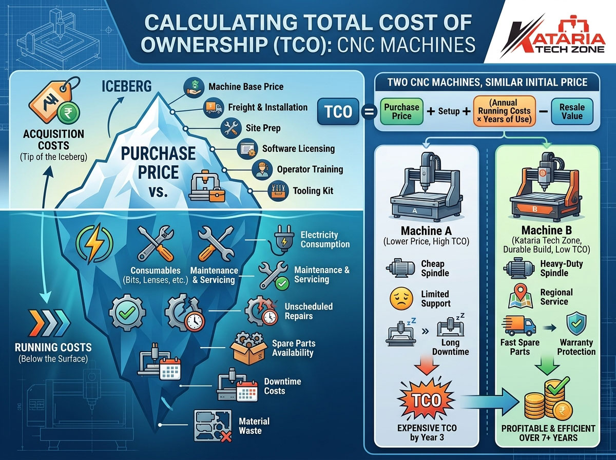 Calculating Total Cost of Ownership (TCO): Purchase Price vs. Running Costs of CNC Machines