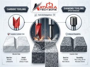 Diamond Tooling vs. Carbide Tooling for CNC Marble and Granite Engraving