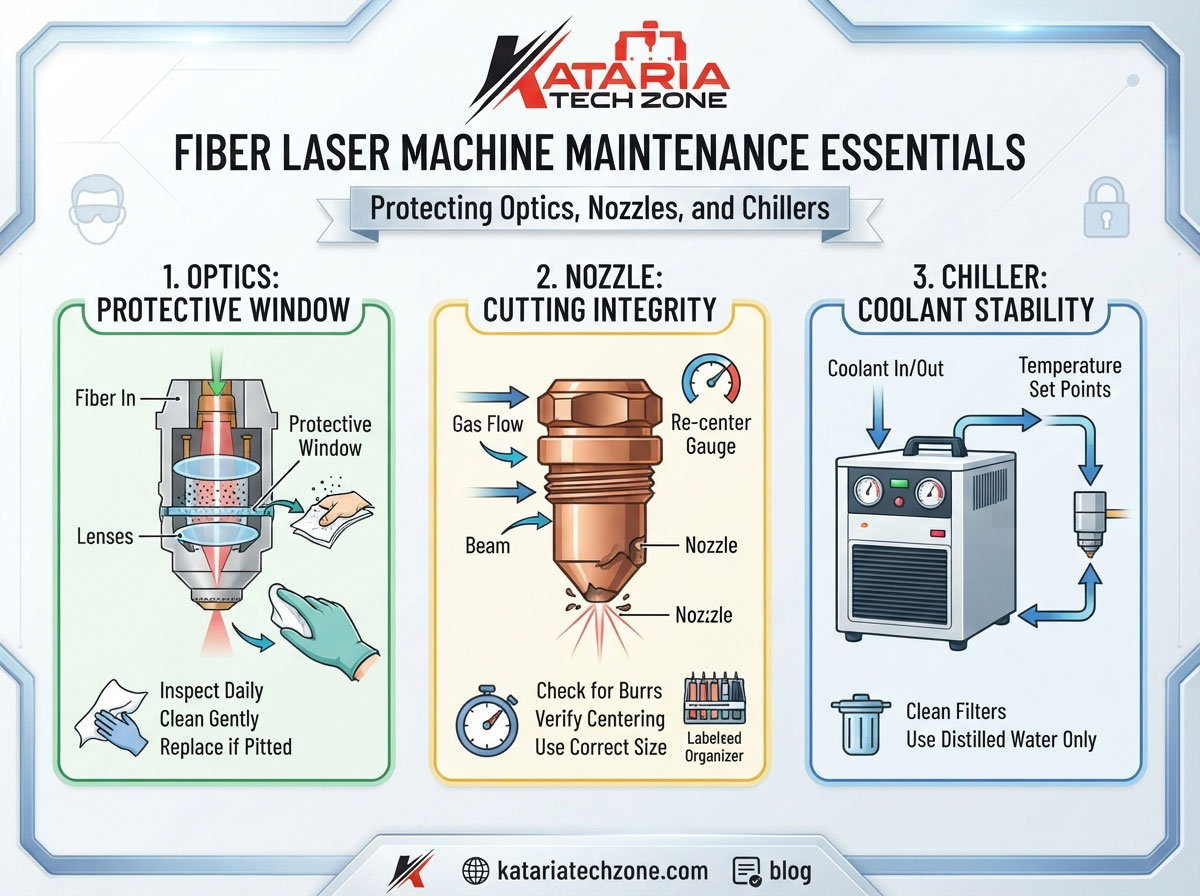 Fiber Laser Machine Maintenance: Protecting Optics, Nozzles, and Chillers