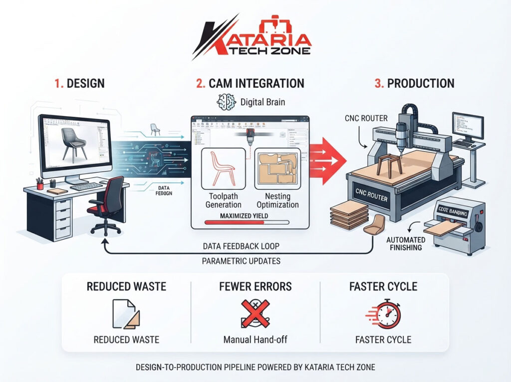 How CAD/CAM Software Integration Streamlines Furniture Manufacturing Workflows