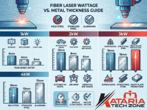 How to Choose the Right Fiber Laser Wattage (1kW, 2kW, 3kW to 6kW) for Your Metal Thickness