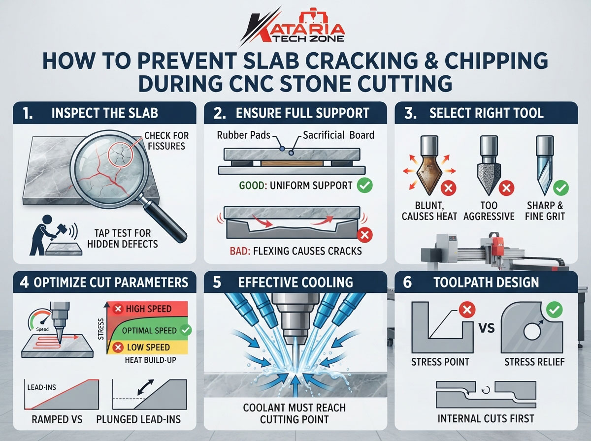 How to Prevent Slab Cracking and Chipping During CNC Stone Cuttinga