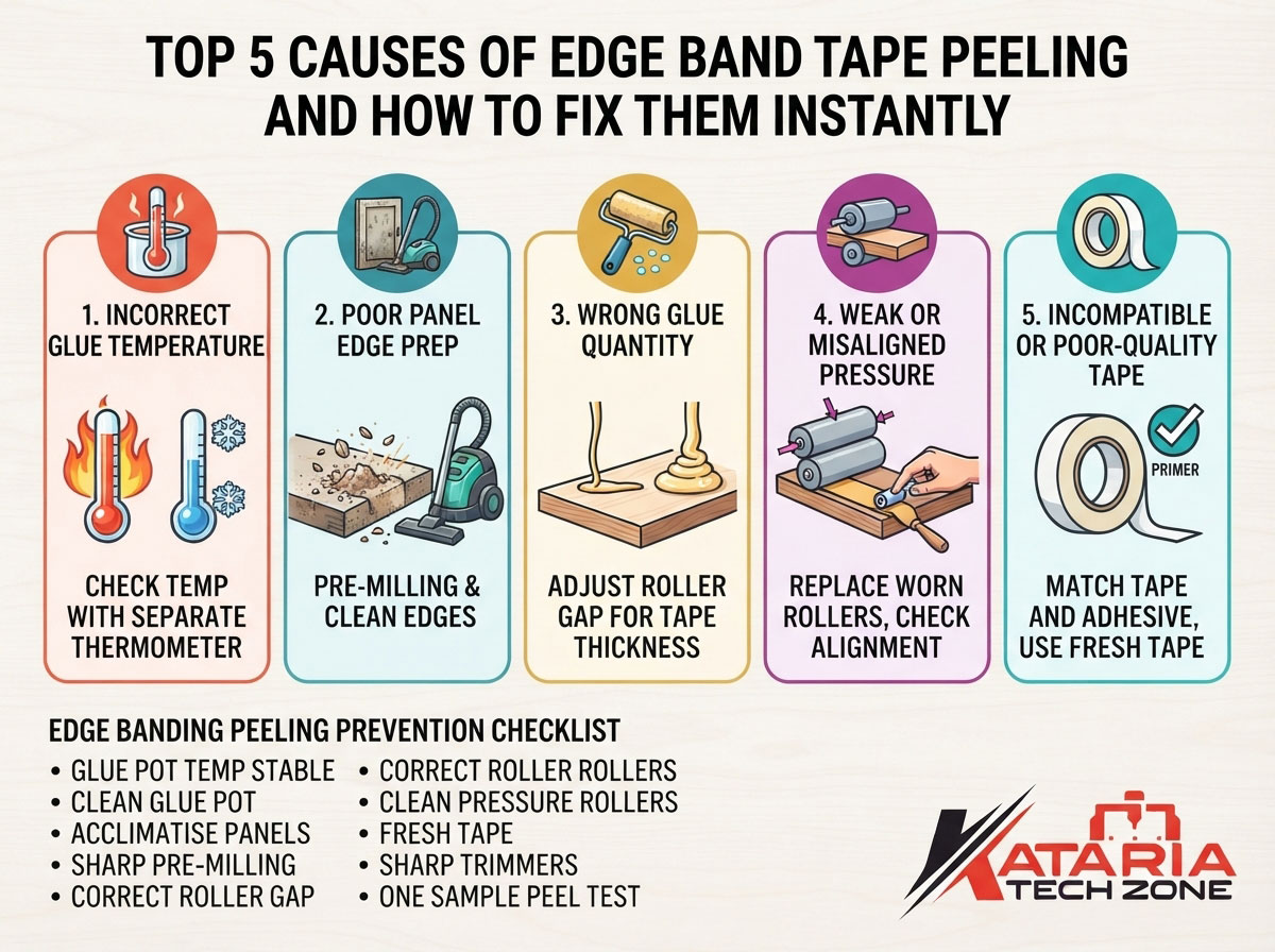 Top 5 Causes of Edge Band Tape Peeling and How to Fix Them Instantly
