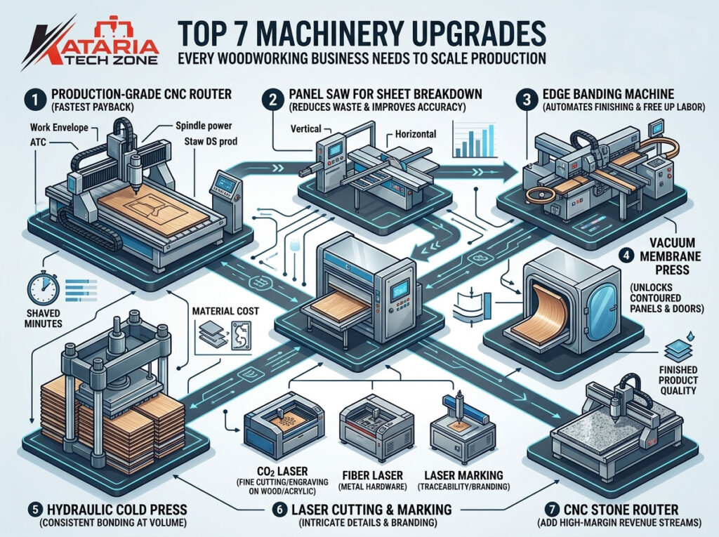 Top 7 Machinery Upgrades Every Woodworking Business Needs to Scale Production