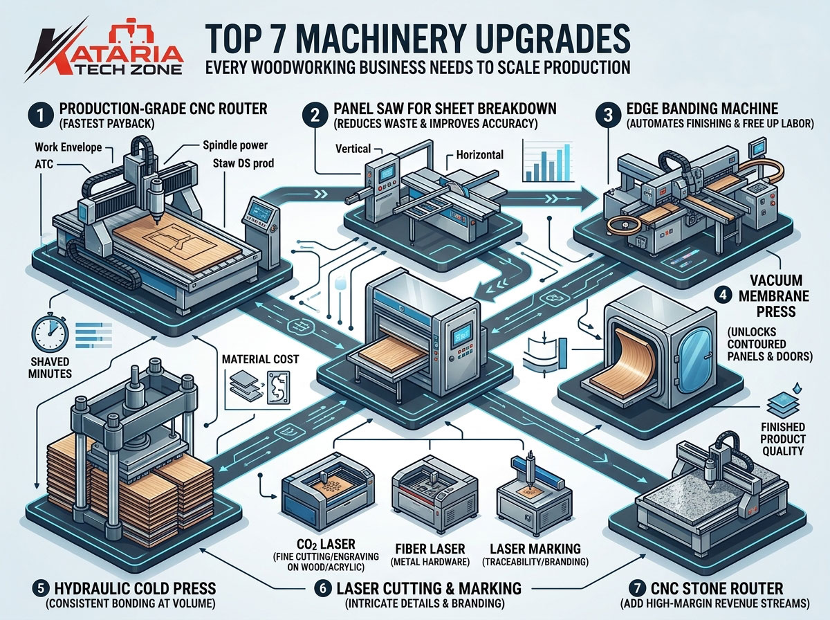 Top 7 Machinery Upgrades Every Woodworking Business Needs to Scale Production