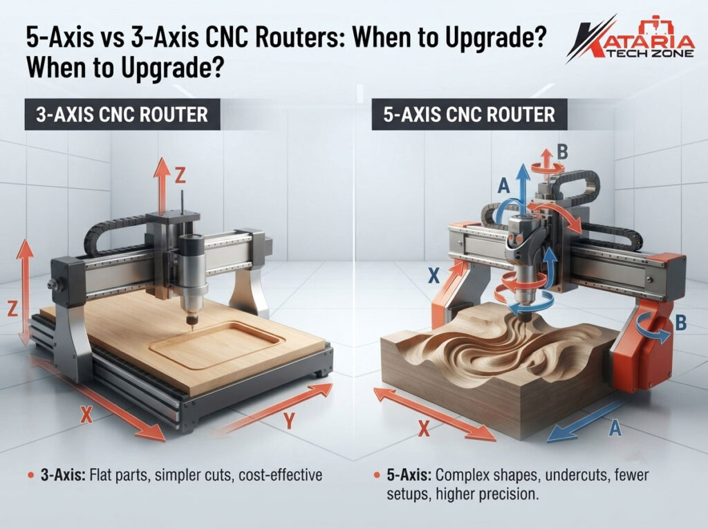 5 Axis vs. 3 Axis CNC Routers: When Is an Upgrade Actually Necessary for Your Workshop?